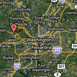 map showing course location