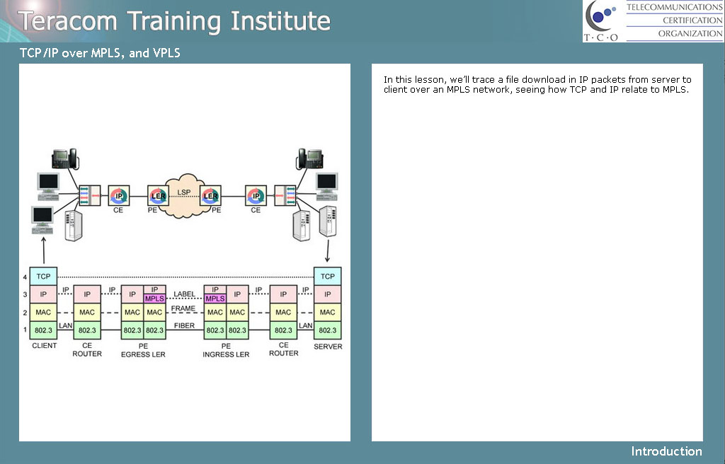Lesson 7: TCP/IP over MPLS from Course 2214: MPLS and Carrier Networks