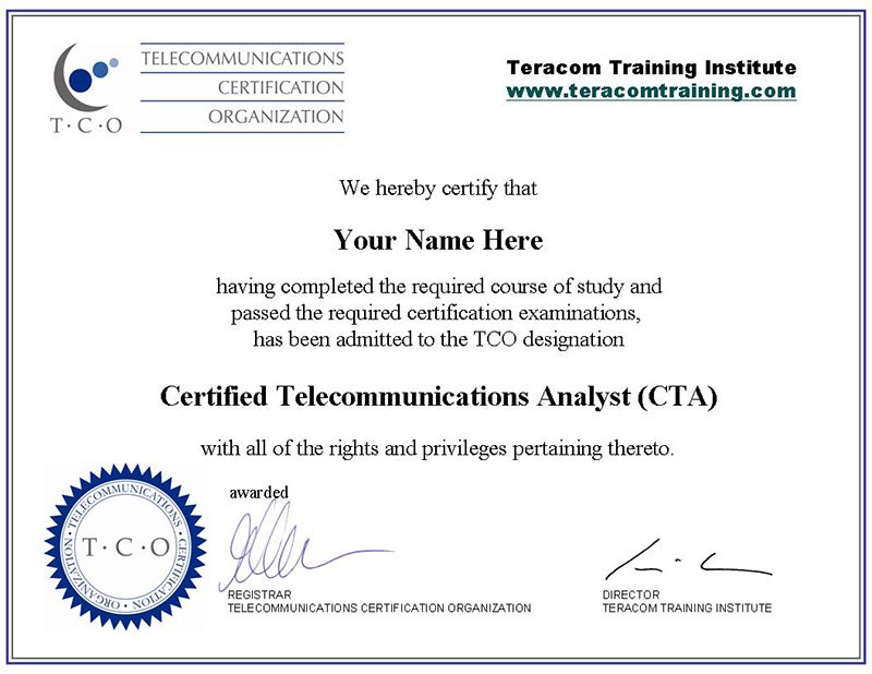 cta certificate